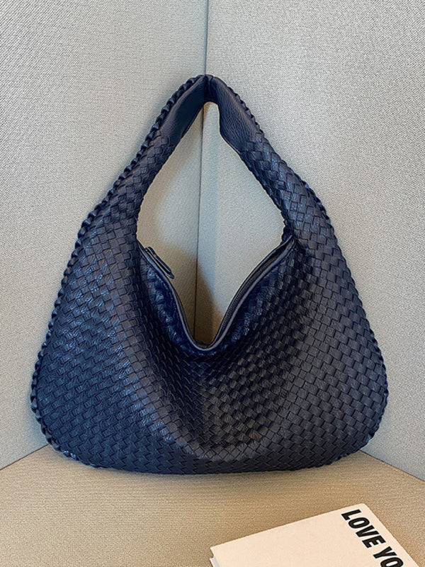 WW | Französische Hochwertige Gewebte Tasche, Vielseitige Schulter Achseltasche, Nischenstruktur Tragbare Pendeltasche