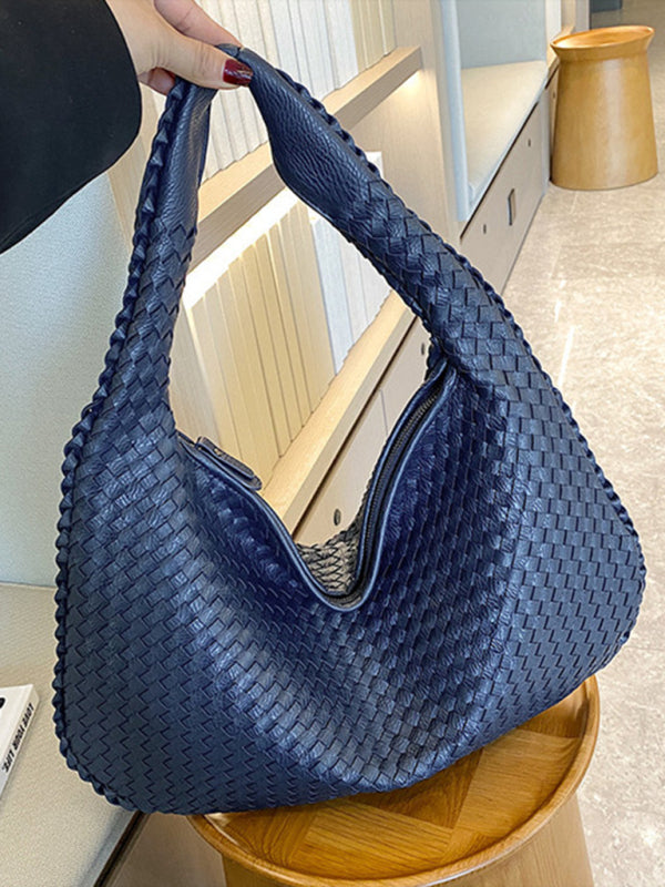 WW | Französische Hochwertige Gewebte Tasche, Vielseitige Schulter Achseltasche, Nischenstruktur Tragbare Pendeltasche