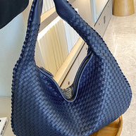 WW | Französische Hochwertige Gewebte Tasche, Vielseitige Schulter Achseltasche, Nischenstruktur Tragbare Pendeltasche