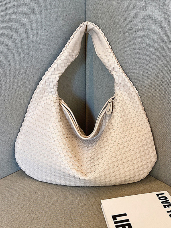 WW | Französische Hochwertige Gewebte Tasche, Vielseitige Schulter Achseltasche, Nischenstruktur Tragbare Pendeltasche