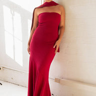 WW | Wickelsaum Schal Kleid