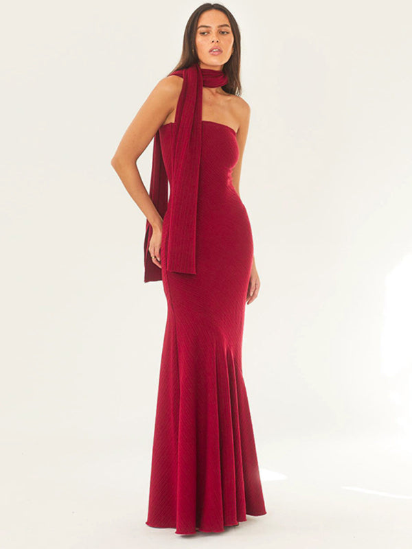 WW | Wickelsaum Schal Kleid