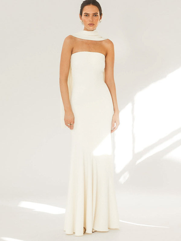 W&W Mode | Wickelsaum Schal Kleid