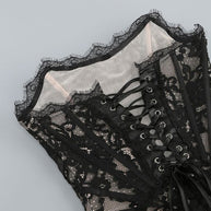 WW | Elegance Spitze Korsett Minikleid