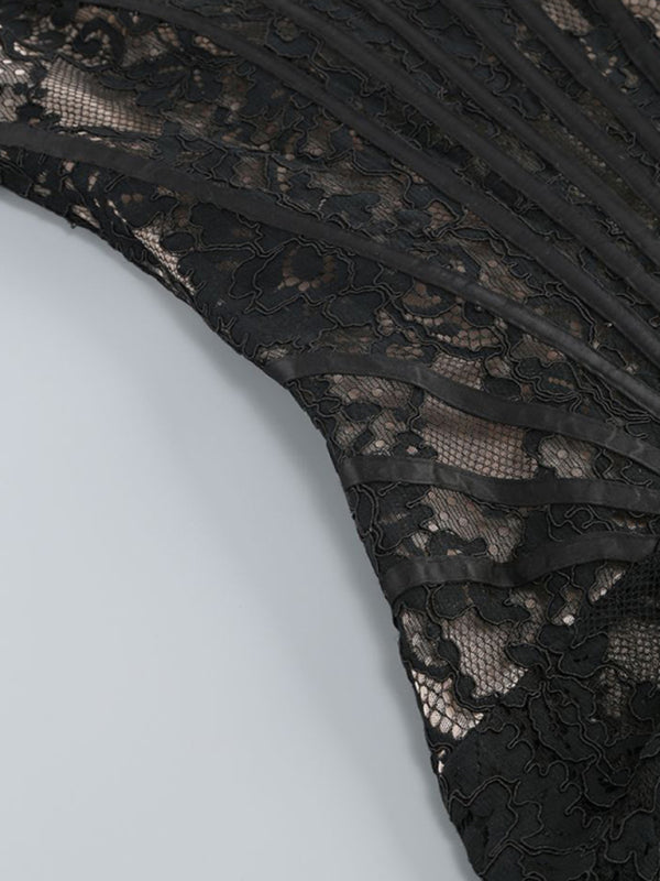 WW | Elegance Spitze Korsett Minikleid