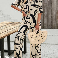 WW | Bedruckte Bluse & Hosen Satz