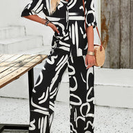 WW | Bedruckte Bluse & Hosen Satz