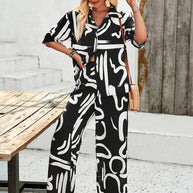 WW | Bedruckte Bluse & Hosen Satz