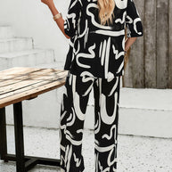 WW | Bedruckte Bluse & Hosen Satz