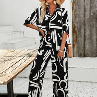 WW | Bedruckte Bluse & Hosen Satz
