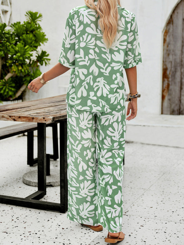 WW | Bedruckte Bluse & Hosen Satz