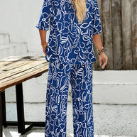 WW | Bedruckte Bluse & Hosen Satz