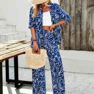 WW | Bedruckte Bluse & Hosen Satz