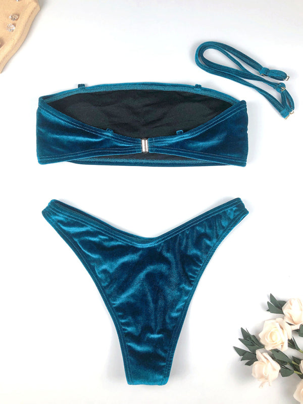 WW | Samt Hoch Taille Bikini