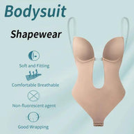 WW | Rückenfrei Tiefe V Rückenfreier Plunge Formende Bodysuit Bodysuit