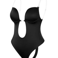 WW | Rückenfrei Tiefe V Rückenfreier Plunge Formende Bodysuit Bodysuit