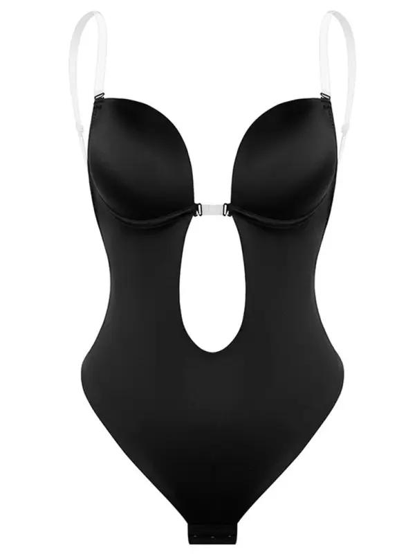 WW | Rückenfrei Tiefe V Rückenfreier Plunge Formende Bodysuit Bodysuit