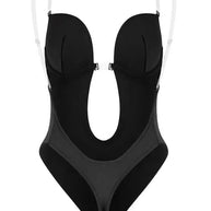 WW | Rückenfrei Tiefe V Rückenfreier Plunge Formende Bodysuit Bodysuit