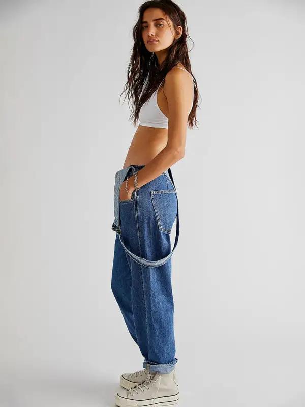 WW | Neuer Stil Jumpsuit lässig lose Denim Latzhosen