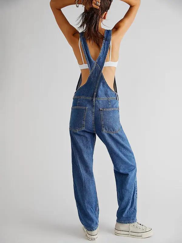 WW | Neuer Stil Jumpsuit lässig lose Denim Latzhosen