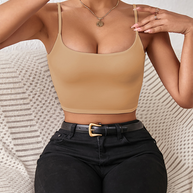 WW | Frühling und Sommer sexy bauchfreies Spaghetti-Top