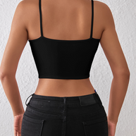 WW | Frühling und Sommer sexy bauchfreies Spaghetti-Top