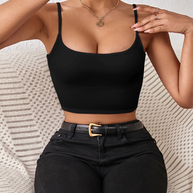 WW | Frühling und Sommer sexy bauchfreies Spaghetti-Top