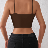 WW | Frühling und Sommer sexy bauchfreies Spaghetti-Top