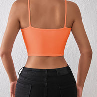 WW | Frühling und Sommer sexy bauchfreies Spaghetti-Top