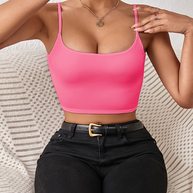 WW | Frühling und Sommer sexy bauchfreies Spaghetti-Top