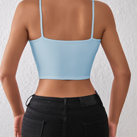 WW | Frühling und Sommer sexy bauchfreies Spaghetti-Top