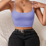 WW | Frühling und Sommer sexy bauchfreies Spaghetti-Top
