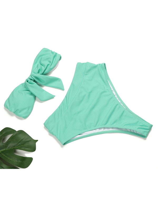 WW | Damen Hochtailliertes Bikini Röhrenoberteil Badeanzug