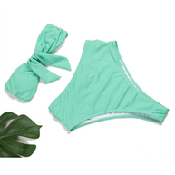 WW | Damen Hochtailliertes Bikini Röhrenoberteil Badeanzug