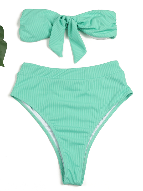 WW | Damen Hochtailliertes Bikini Röhrenoberteil Badeanzug