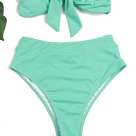 WW | Damen Hochtailliertes Bikini Röhrenoberteil Badeanzug