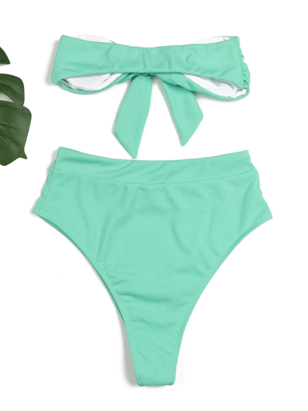 WW | Damen Hochtailliertes Bikini Röhrenoberteil Badeanzug