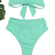 WW | Damen Hochtailliertes Bikini Röhrenoberteil Badeanzug