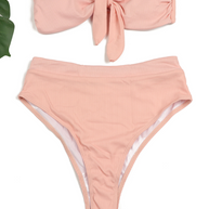 WW | Damen Hochtailliertes Bikini Röhrenoberteil Badeanzug