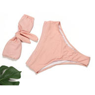 WW | Damen Hochtailliertes Bikini Röhrenoberteil Badeanzug