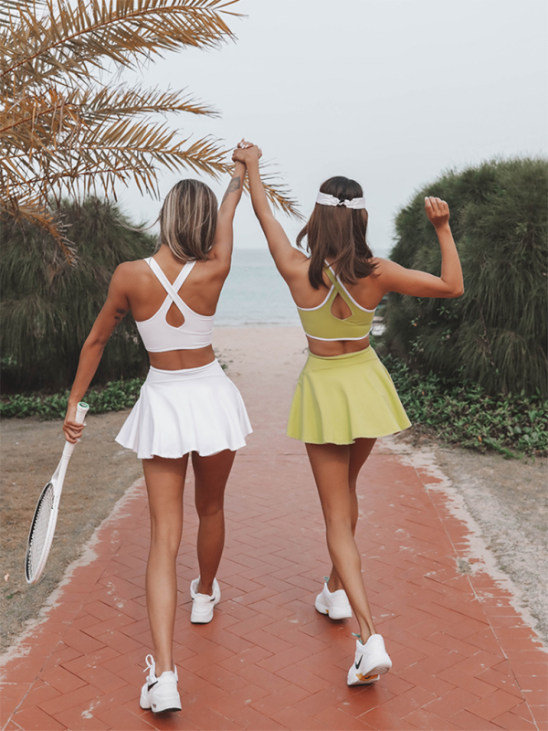 WW | Neue Tennisbekleidung Yogakleidung Outdoor-Sport Fitness Laufen Outdoor-Mode Sportkleid