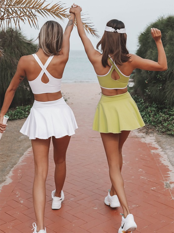 WW | Neue Tennisbekleidung Yogakleidung Outdoor-Sport Fitness Laufen Outdoor-Mode Sportkleid