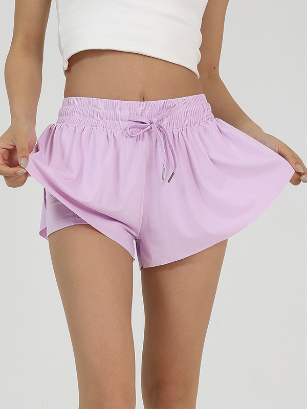 WW | Damen neuer Stil Sport Hoch elastisch und bequeme Tasche Tennisrock