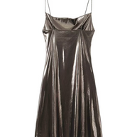 WW | Tiefer Rückenausschnitt metallisches Straps Kleid