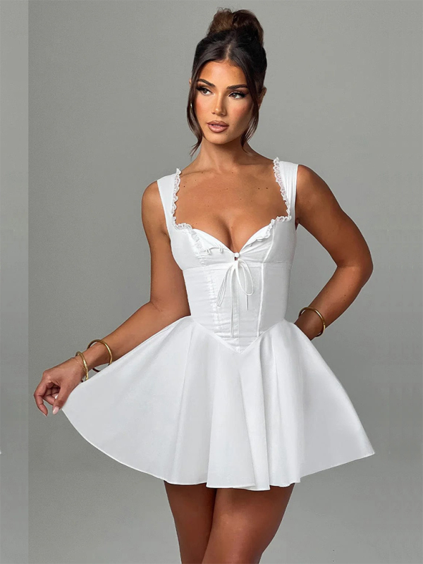W&W Mode | Neues Rückeloses Sling-Spitzenkleid