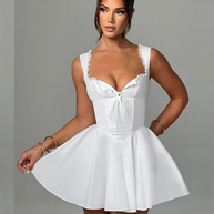 WW | Neues Rückeloses Sling-Spitzenkleid