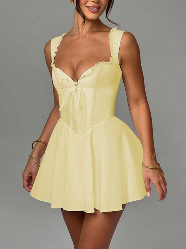 W&W Mode | Neues Rückeloses Sling-Spitzenkleid