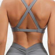 WW | Enganliegend schnelltrocknender Sport Yoga-BH für Outdoor-Laufen Cross-Back Fitness-Unterwäsche