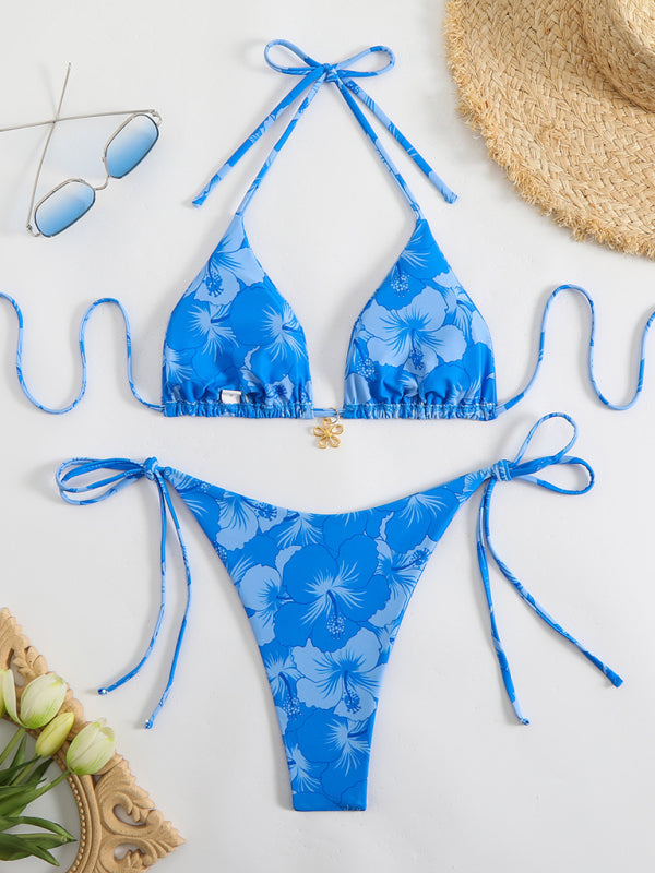 WW | Blumenmuster Halterneck-Bikini