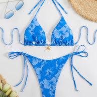 WW | Blumenmuster Halterneck-Bikini